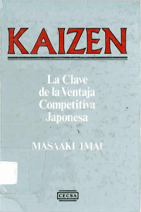 Kaizen la clave de la ventaja competitiv