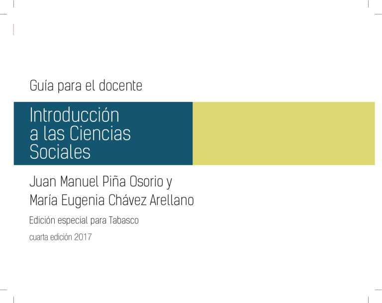 Guia para el Docente - Introduccion a las Ciencias Sociales - Pina