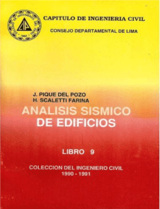 Análisis Sísmico De Edificios - J. Pique Del Pozo   H. Scaletti Farina (Libro 9)