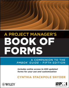 LibroFormularios-Plantillas A Project Manager's Book of Forms, 2nd Edition  , 5th Edition Español