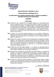 Doc RESOLUCIÓN-NRO-ARCERNNR-14-2023-REGULACIÓN-NRO-ARCERNNR-004-23