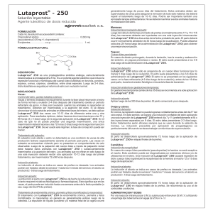 Lutaprost® 250: Información del Agente Luteolítico Veterinario