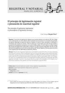 PRINCIPIO DE LEGITIMACION REGISTRAL