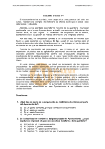 Supuesto Práctico: Administración Local y Presupuestos