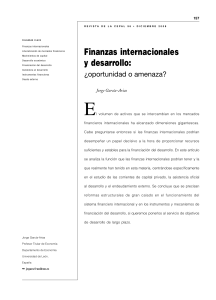 Finanzas Internacionales y desarrollo