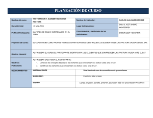 Planeación de curso FACTURA