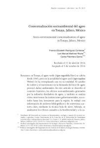 Rodriguez et al 2016 Contextualización socioambiental del agave