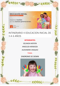 INTINERARIO II EDUCACION INICIAL DE 3 A 6 AÑOS