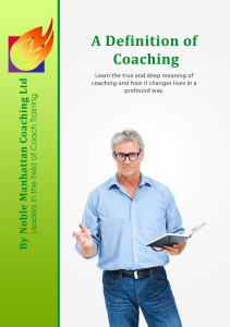 A Definition of Coaching