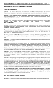 Reglamento Disciplina Carabineros de Chile NR. 11