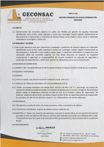 PROCEDIMIENTO DE ENSAYO DE MATERIA ORGANICA EN SUELOS MTC E 118