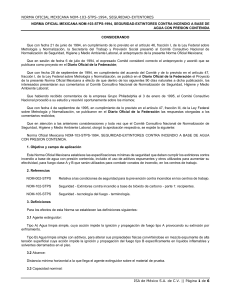 NORMA OFICIAL MEXICANA NOM-103-STPS-1994, SEGURIDAD-EXTINTORES CONTRA INCENDIO A BASE DE AGUA CON PRESION CONTENIDA CONSIDERANDO