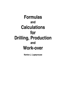 Formulas and Calculations for Drilling P