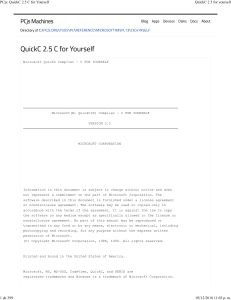 QuickC2.5 for yourself