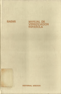 Manual de versificación española