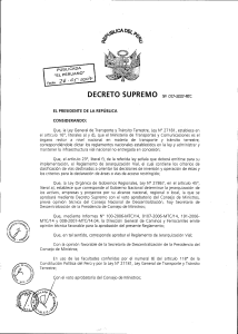 Decreto Supremo N° 017-2007-MTC
