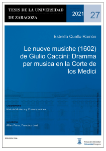Tesis Giulio Caccini - La nueva Música