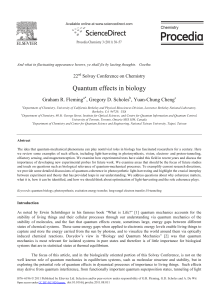 Efectos cuanticos en biologia