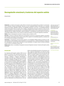 Desregulación emocional y autismo. Amaia Hervas