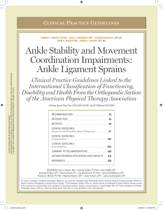 1 Deficiencias en la estabilidad del tobillo y la coordinación del movimiento esguinces del ligamento del tobillo
