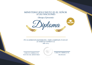 Certificado Diploma dE AUTORIDAD ESPIRITUAL