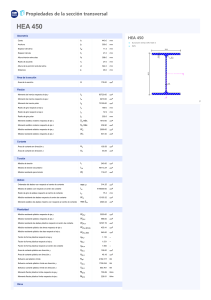 HEA 450: Propiedades de la sección transversal | Datos técnicos