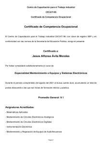 Certificado CECATI 88
