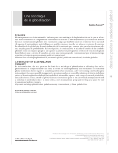 Sassen, S. (2007). Una sociología de la globalización. Análisis político, 20(61), 3-27. 