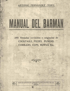 1. Manual del Barman autor Antonio Fernández