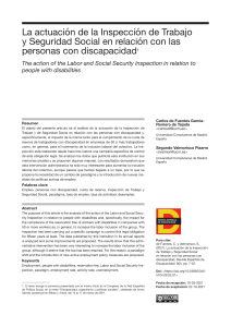 LA ACTUACIÓN DE INSPECCIÓN TRABAJO EN RELACION PERSONAS DISCAPACIDAD