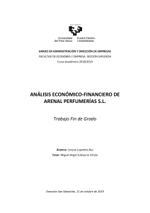Analisis economico financiero de areanal perfumerias sl