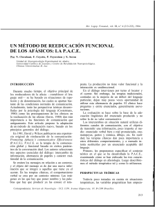 Método de reeducación en afasia PACE