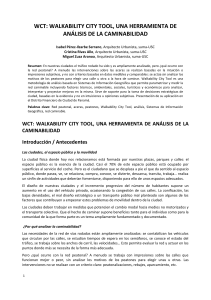 WCT: WALKABILITY CITY TOOL, UNA HERRAMIENTA DE ANÁLISIS DE LA CAMINABILIDAD