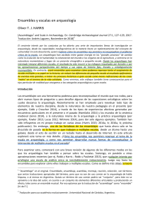 Ensambles y Escala en Arqueología