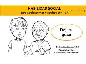 Habilidad Social TEA: Dejarse Guiar - Cuaderno 1