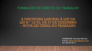 Legislação Laboral Angolana: Lei n.º 12/23 e Processo Disciplinar