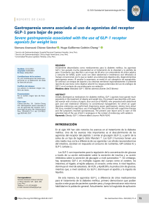 Gastroparesia y agonistas GLP-1: Reporte de caso