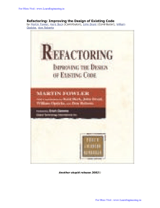 Martin Fowler - Refactoring - Improving the Design of Existing-By www.LearnEngineering.in