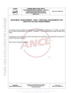 NMX-J-615-3-ANCE-2018: Transformadores de Potencial Inductivo