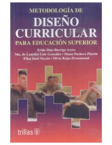 Metodología de Diseño Curricular para Educación Superior