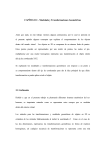 Modelado y Transformaciones Geométricas en 3D