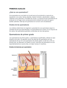 PRIMEROS AUXILIOS QUEMADURAS