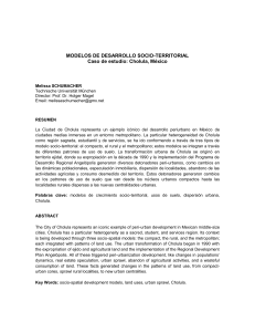 MODELOS DE DESARROLLO SOCIO-TERRITORIAL CASO SAN PEDRO CHOLULA