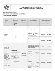 Cronograma de Actividades JULIO de 2024