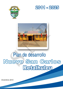 Plan de Desarrollo Municipal Nuevo San Carlos, Retalhuleu