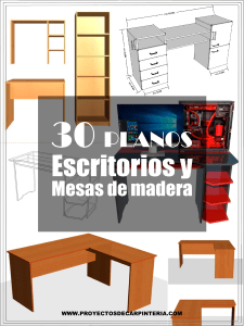 Planos de Escritorios y Mesas de Madera - Carpinter&iacute;a