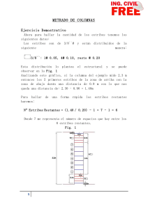 Metrado de Columnas: Cálculo de Estribos en Hormigón Armado