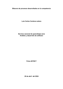 Bitácora de Procesos: Análisis y Desarrollo de Software (SENA)