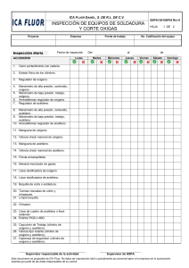 INSPECCION DE EQUIPOS DE SOLDADURA Y CORTE OXIGAS