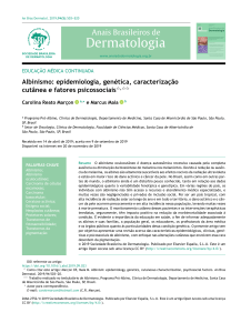 Albinismo: Epidemiologia, Genética e Fatores Cutâneos